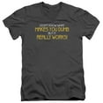 thumbnail image 1 of - What Makes You Dumb - Slim Fit V Neck Shirt - X-Large, 1 of 2