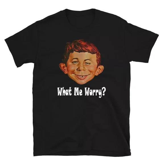 What Me Worry? Alfred E. Neuman Retro Funny Short-Sleeve Unisex T-Shirt
