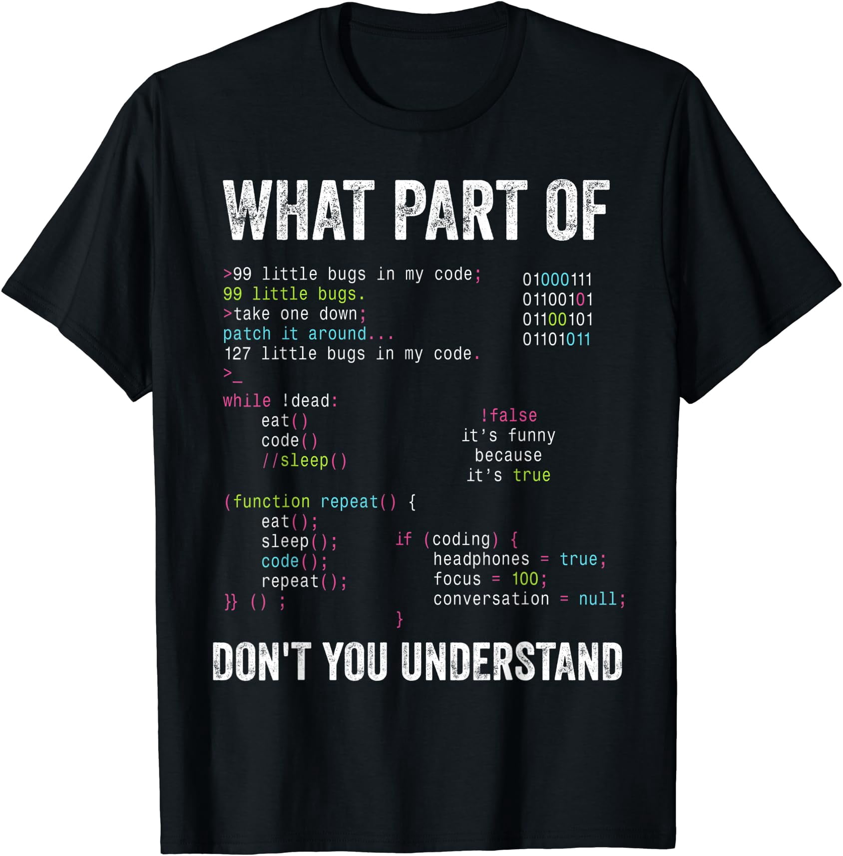 What Part Of Don't You Understand Computer Science Lovers T-Shirt ...