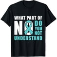 thumbnail image 1 of What Part Of No Do You Not Understand Teal Ribbon T-Shirt, 1 of 4