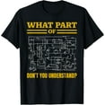 thumbnail image 1 of What Part of Don't You Understand Funny Electrician T-Shirt men and women can wear, black, white, gifts, 1 of 4