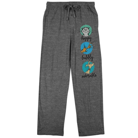 What Pet Should I Get Happy Bubbly Adorable Adult Gray Heather Sleep Pajama Pants-Medium