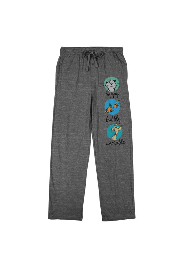 What Pet Should I Get Happy Bubbly Adorable Adult Gray Heather Sleep Pajama Pants-XXL