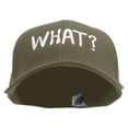 thumbnail image 1 of What Phrase Big Size Stretchable Deluxe Fitted Cap - Olive 2XL-3XL, 1 of 5