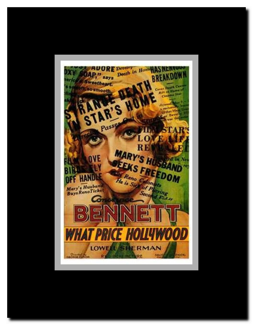 What Price Hollywood Framed Movie Poster