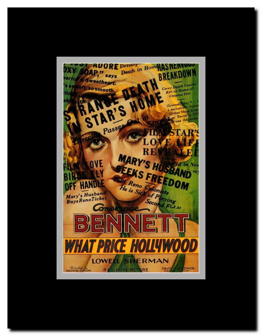 What Price Hollywood? Framed Movie Poster