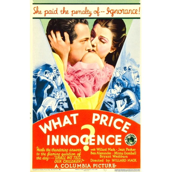 What Price Innocence? Midget Window Card 1933. Movie Poster Masterprint