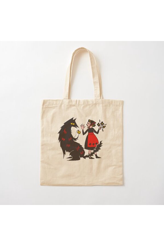 What'S The Time, Mr Wolf Canvas Tote Bags, Reusable Shopping Bag