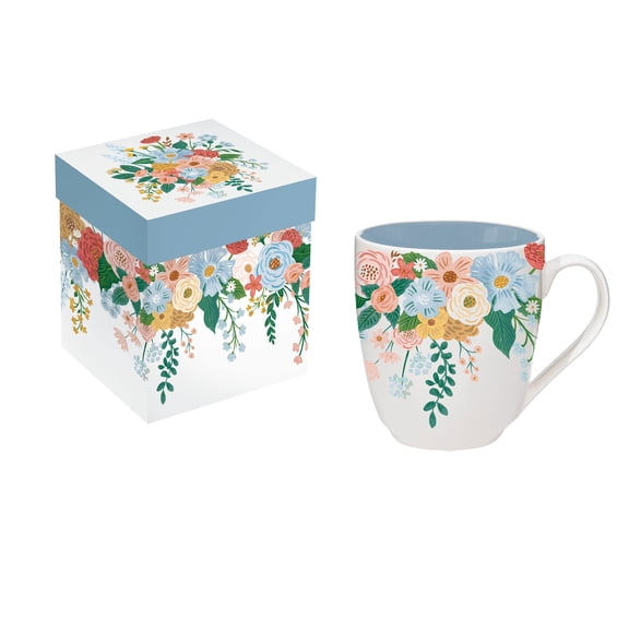 What She Shed Coffee Cup Ceramic Cup O' Java, Florals, 17oz, Gift Box