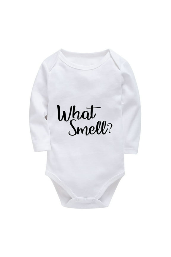 What Smell Unisex Baby Outfits Long Sleeve Baby Girl Neutral Romper White Baby Boy Outfits 0-3 Months Summer