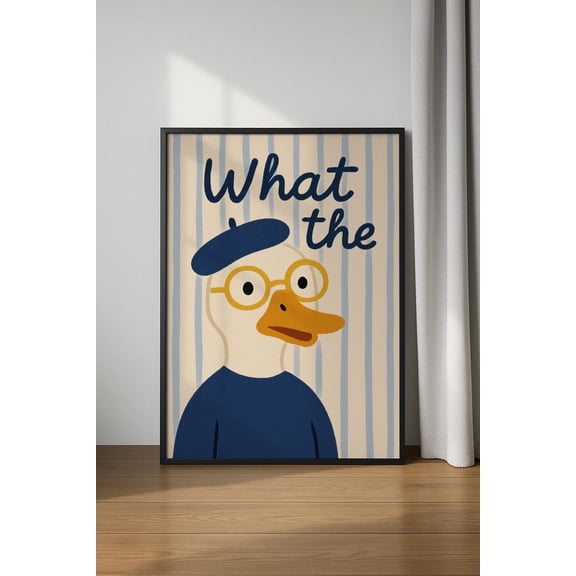 What The Duck Poster, Animal Poster, Trendy Wall Art, What The Duck Poster, Duck Poster, , Duck Poster, Unframed Poster Size 12x18