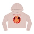 thumbnail image 1 of What Up Doe Slang Greeting Crop Hoodie Sweatshirt Trendy Female Graphic, 1 of 3