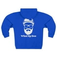 thumbnail image 1 of What Up Doe Slang Greeting Front and Back Design Unisex Full Zip Hoodie, 1 of 3