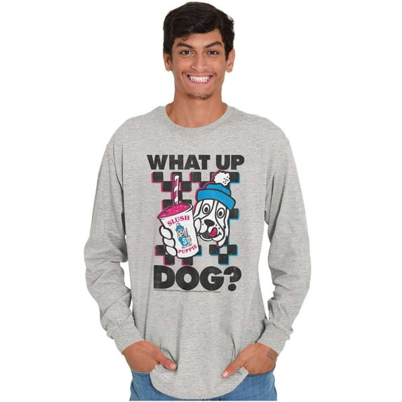 What Up Dog Vintage Slush Puppie Skater Long Sleeve TShirt Men Women Brisco Brands S