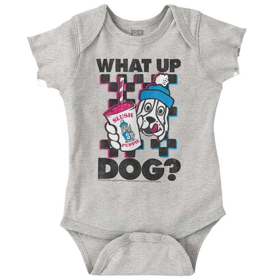 What Up Dog Vintage Slush Puppie Skater Romper Boys or Girls Infant Baby Brisco Brands 12M