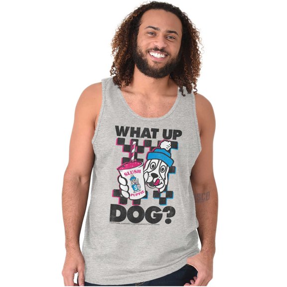 What Up Dog Vintage Slush Puppie Skater Unisex Plus Size Tank Top Brisco Brands 3X
