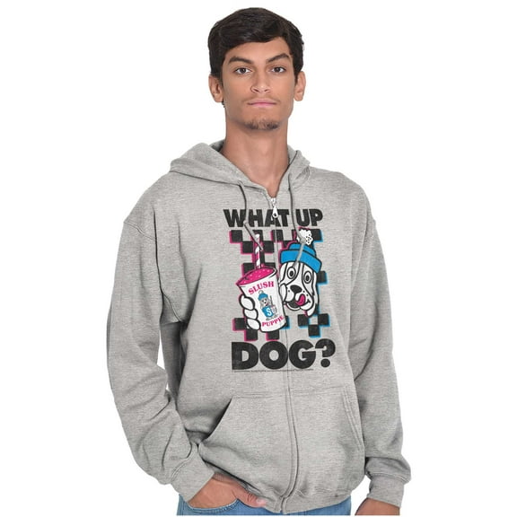 What Up Dog Vintage Slush Puppie Skater Zip Up Hoodie Men's Women's Brisco Brands S