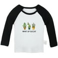thumbnail image 1 of What Up Succa Cactus Funny T shirt For Baby, Newborn Babies T-shirts, Infant Tops, 0-24M Kids Graphic Tees Clothing (Long Black Raglan T-shirt, 18-24 Months), 1 of 4