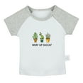 thumbnail image 1 of What Up Succa Cactus Funny T shirt For Baby, Newborn Babies T-shirts, Infant Tops, 0-24M Kids Graphic Tees Clothing (Short Gray Raglan T-shirt, 18-24 Months), 1 of 4