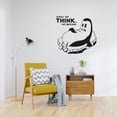 thumbnail image 1 of What We Think We Become - Cute Penguin Chubby Lazy Penguin Art Vinyl Wall Art Sticker Wall Decal Home Kids Nursery Room Study Room Kinder Boys Girls Décoration Design Wall Decor Size (10x10 inch), 1 of 3