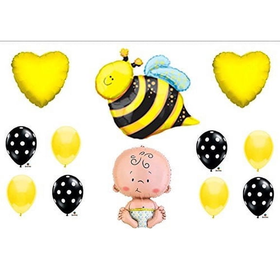 What Will It BEE Baby Shower Gender Reveal Party Balloons Decorations Supplies by Anagram