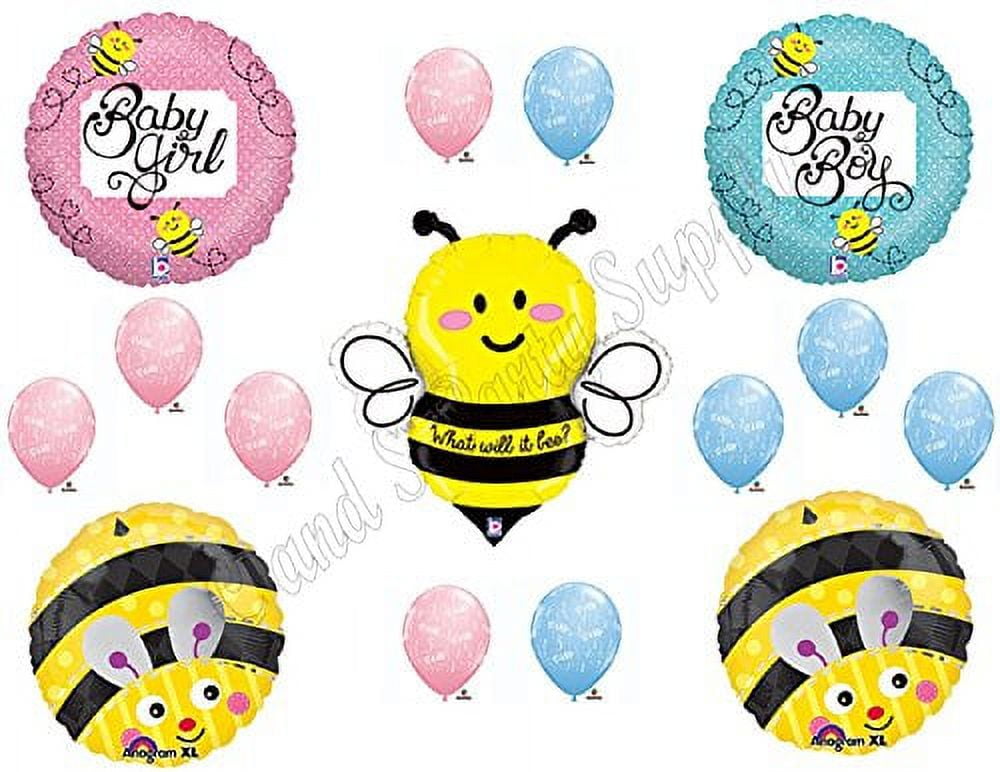 C & S PARTY SUPPLY What Will It BEE?? Baby Shower Gender Reveal Party Balloons Decorations Supplies