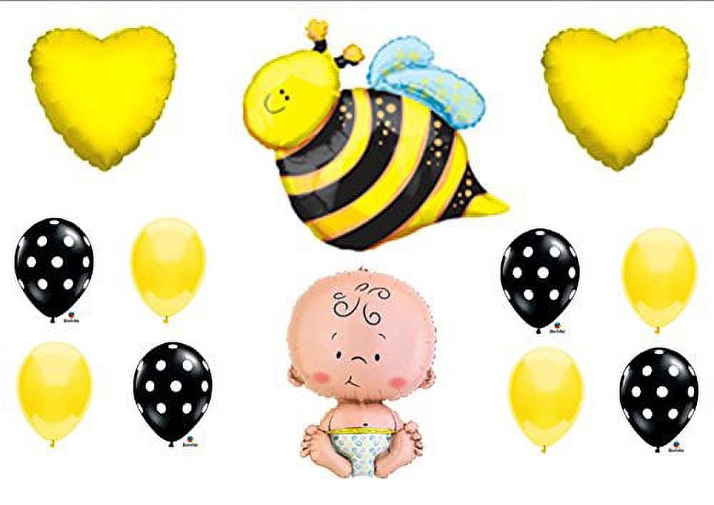Bumble Bee Tableware Party Decorations, Serves 16 Paper Plates, Napkins,  Cups, Baby Shower Gender Reveal Neutral, Birthdays, Weddings, Yellow Honey  Bee 