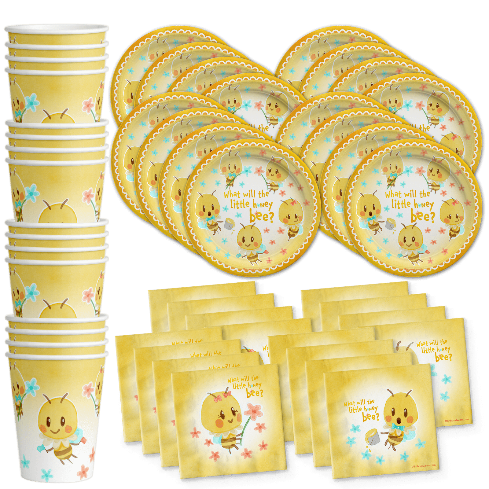 what-will-the-little-honey-bee-gender-reveal-party-supplies-set-plates