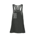 thumbnail image 1 of What Would Abbi And Ilana Do Women's Fashion Sleeveless Flowy Racerback Tank Top Charcoal Grey Small, 1 of 5