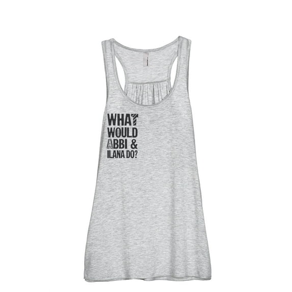 What Would Abbi And Ilana Do Women's Fashion Sleeveless Flowy Racerback Tank Top Sport Grey 2X-Large