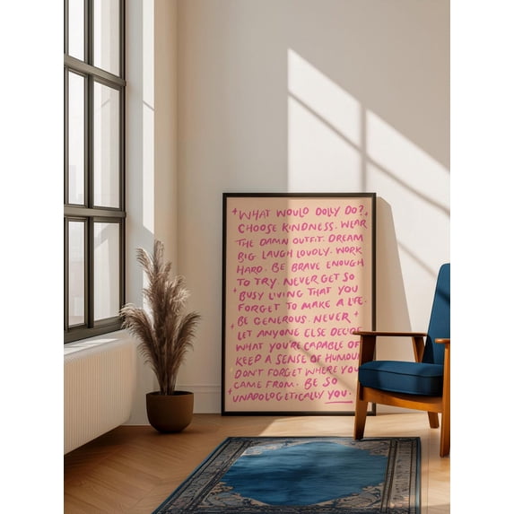 What Would Dolly Do Hand Painted Typography Country Music Wall Art ...