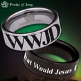 thumbnail image 1 of What Would Jesus Do WWJD Tungsten Carbide Ring, 1 of 9