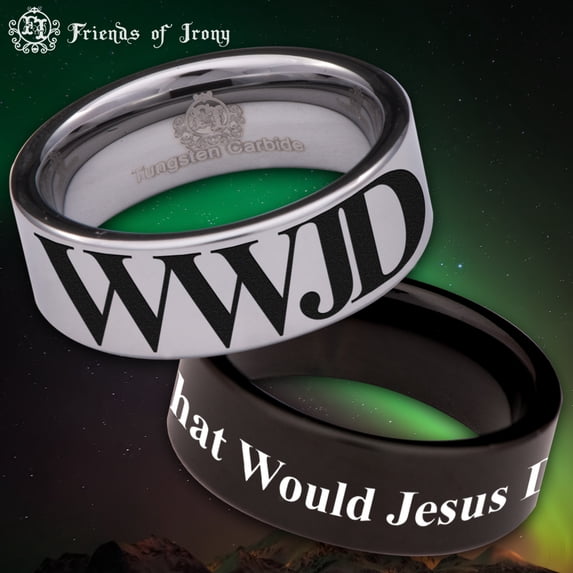 What Would Jesus Do WWJD Tungsten Carbide Ring