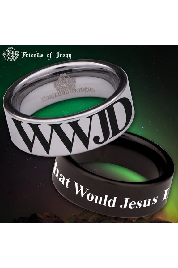 What Would Jesus Do WWJD Tungsten Carbide Ring