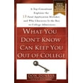 thumbnail image 1 of Pre-Owned What You Don't Know Can Keep You Out of College: A Top Consultant Explains the 13 Fatal Application Mistakesand Why Character Is the Key to College A... (Paperback) 1592403026 9781592403028, 1 of 1