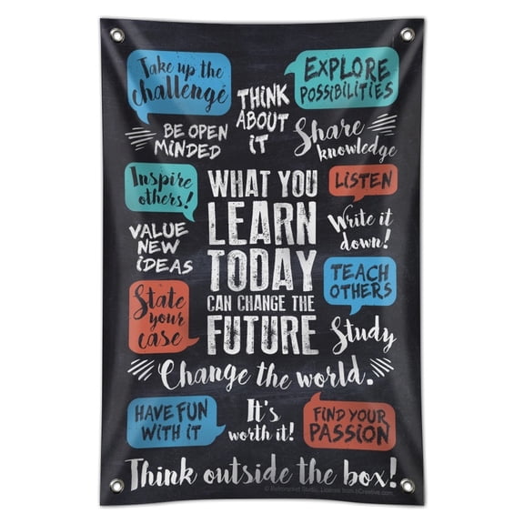 What You Learn Today Can Change the Future World Home Business Office Sign