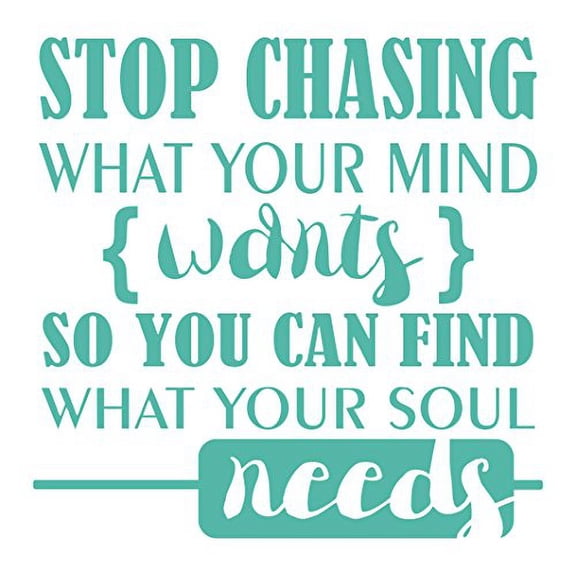 What Your Soul Needs Inspirational Saying Quote Vinyl Wall Decals, 23 x 24 , Turquoise