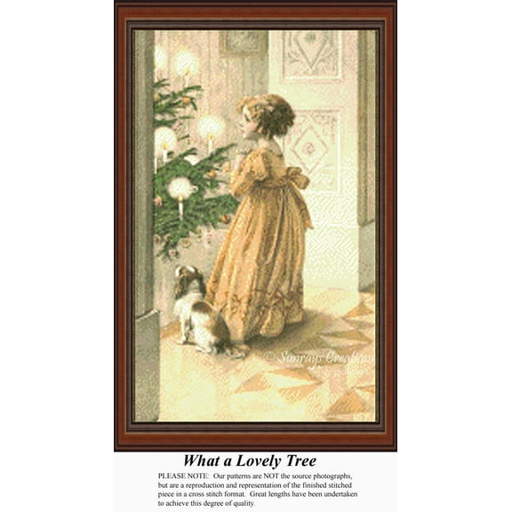 What a Lovely Tree, Vintage Counted Cross Stitch Pattern (Pattern Only, You Provide the Floss and Fabric)