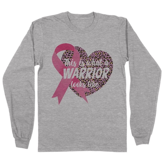 What a Warrior Looks Like Long Sleeve Shirt Unisex 4X-Large Grey