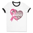 thumbnail image 1 of What a Warrior Looks Like Ringer Tee Shirt Unisex 2X-Large White/Black, 1 of 5