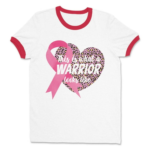 What a Warrior Looks Like Ringer Tee Shirt Unisex Medium White/Red