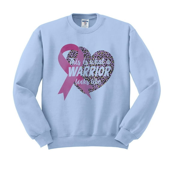 What a Warrior Looks Like Sweatshirt Unisex X-Large Light Blue