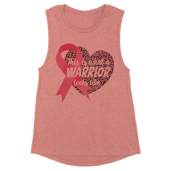 What a Warrior Looks Like Women's Muscle Tank Small Desert Pink