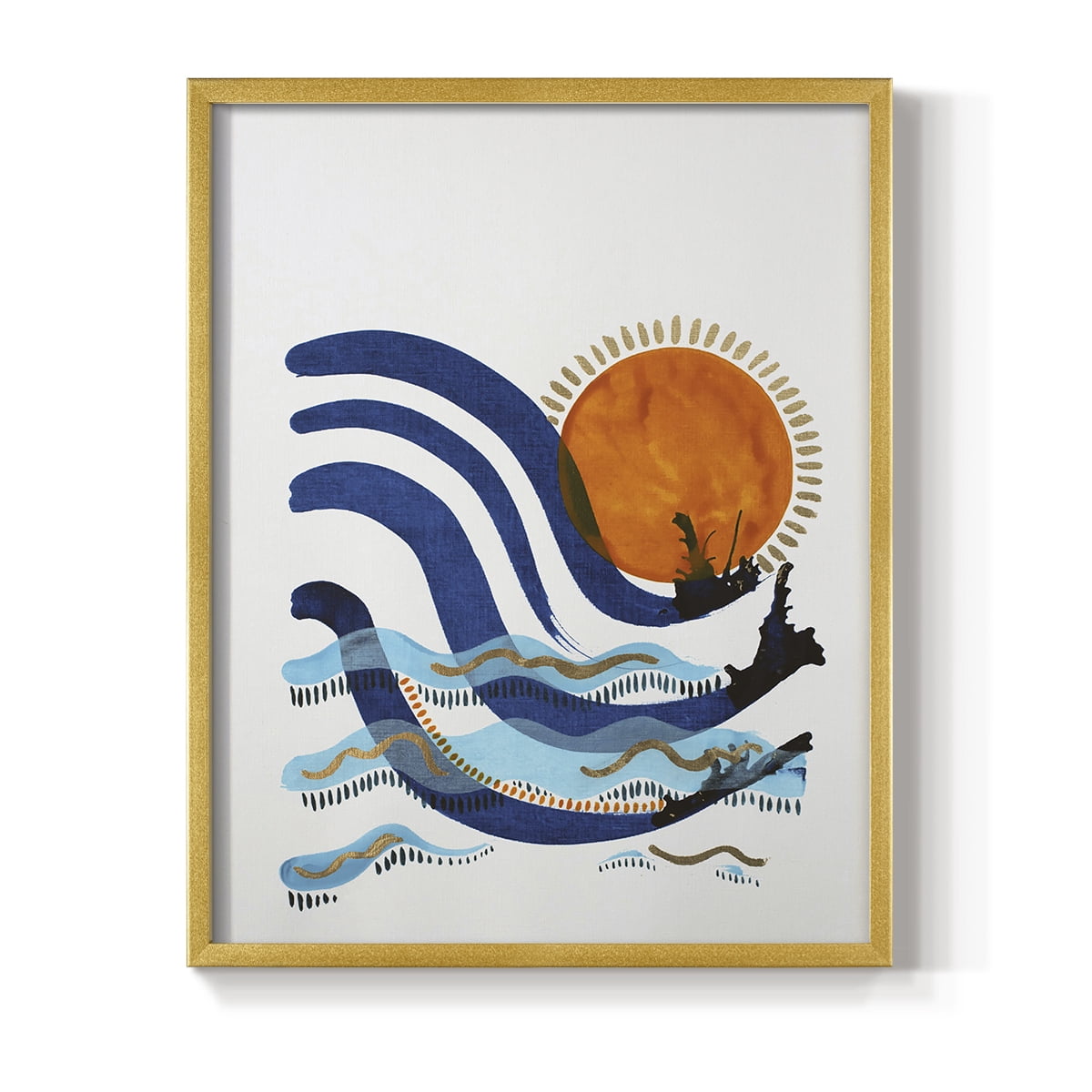 What a Way to Spend the Day Framed Print in Gold Solid Wood 16 x 20 Framed Print