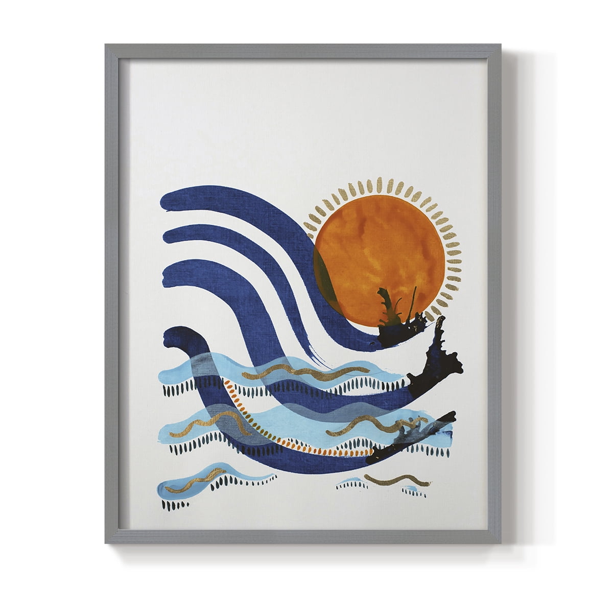 What a Way to Spend the Day Framed Print in Gray Solid Wood 8 x 10 Framed Print