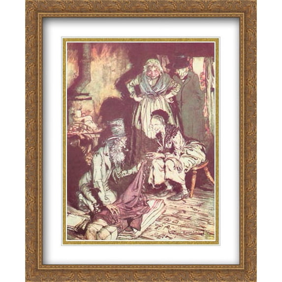 What do you call this - said Joe 2x Matted 28x34 Large Gold Ornate Framed Art Print by Rackham, Arthur