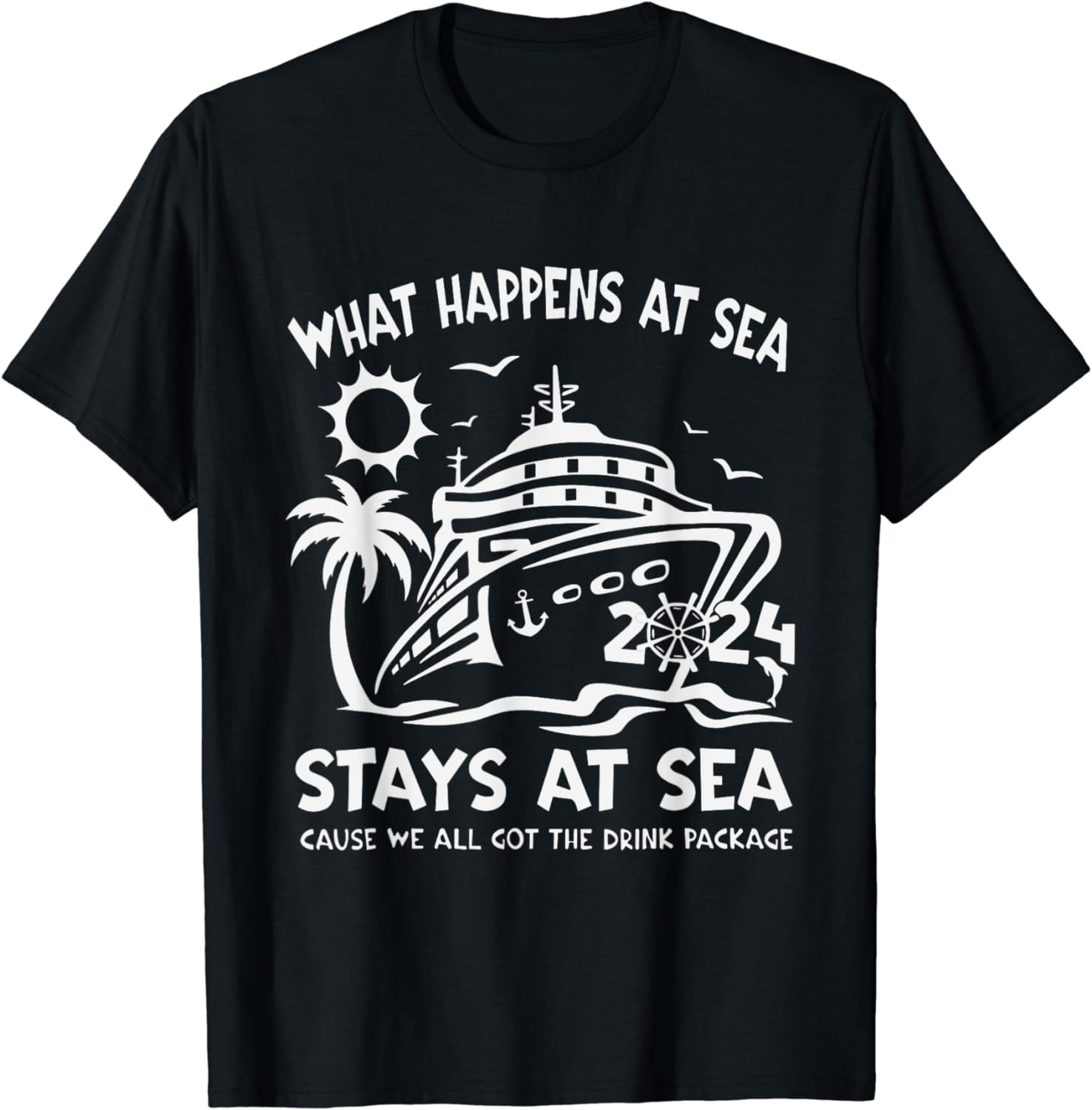 What happens at sea stays at sea 2024 Family Cruise Ship TShirt