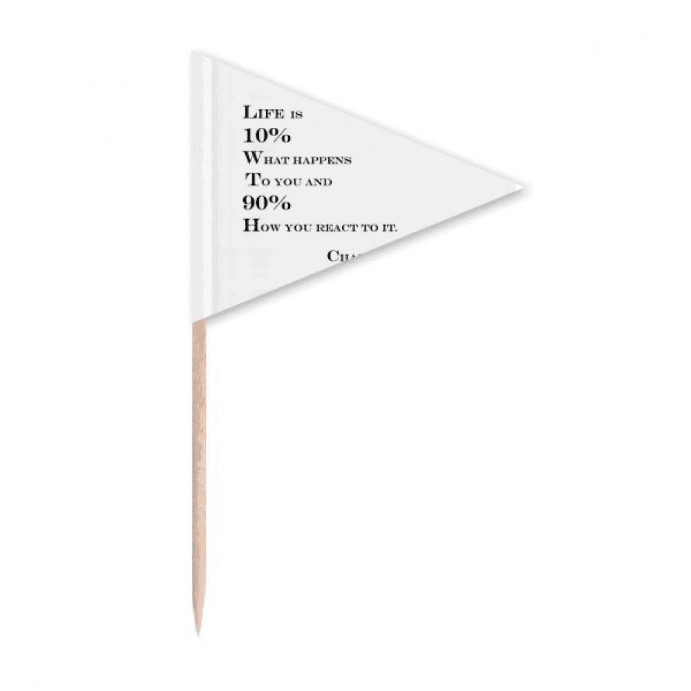 What is life quote art deco fashion toothpick triangle cupcake toppers