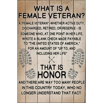 What is a female veteran poster 11 x 17 Inch Poster