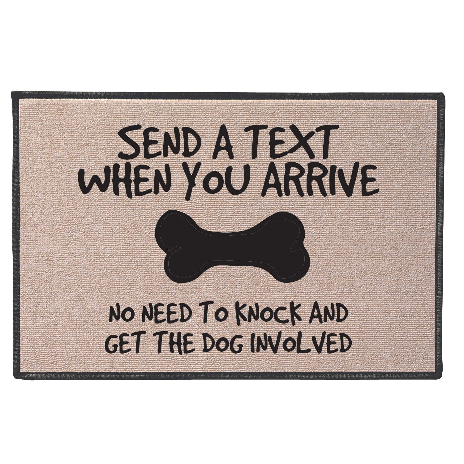 What on Earth Dog Door Mat Joke, No Need to Knock Dog Doormat Outdoor